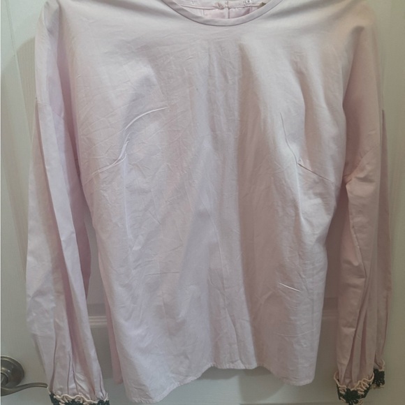 Paul & Joe Sister Tops - Paul & Joe Sister Pink Long Sleeve Women's Top Elegant Chic